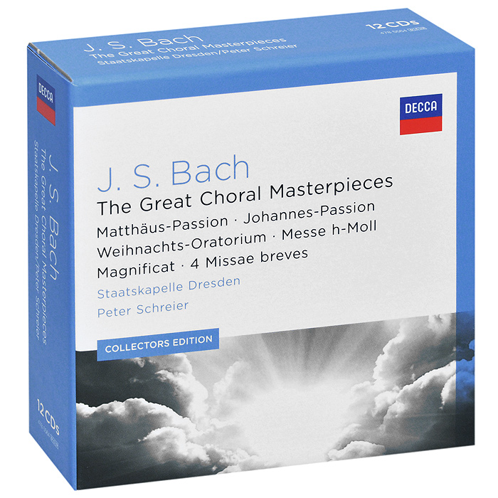 Peter Schreier. Bach. Great Choral Masterpieces (12 CD)