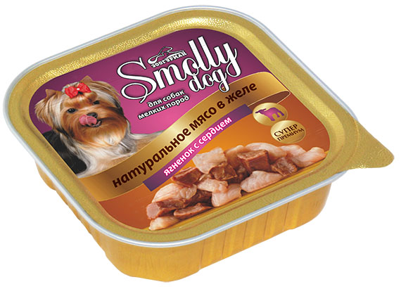 Консервы Зоогурман Smolly Dog для собак мелких пород, с ягненком и сердцем, 100 г8726 Консервы Зоогурман Smolly Dog для собак мелких пород, с ягненком и сердцем, 100 г8726Высококачественный натуральный корм Зоогурман Smolly Dog предназначен специально для собак мелких пород, живущих в городских условиях. Сбалансированный рацион мясных ингредиентов, белков и питательных веществ, обогащенных витаминами, гарантирует вашей собаке здоровье и хорошее настроение каждый день.Состав: ягненок, сердце говяжье, рубец говяжий, рисовая мука, масло растительное, сухая сыворотка, гемоглобин, витаминно-минеральный комплекс, экстракт водорослей, дрожжевой экстракт.Пищевая ценность в 100 г: сырой протеин 10%, сырой жир 8%, зола 1,7%, клетчатка 1%, влага 78%.Добавки: Витамин А 2000 МЕ/кг, Витамин D3 250 МЕ/кг, Витамин Е 25 мг/кг.Энергетическая ценность: 116 ккал.Вес: 100 г.Товар сертифицирован.