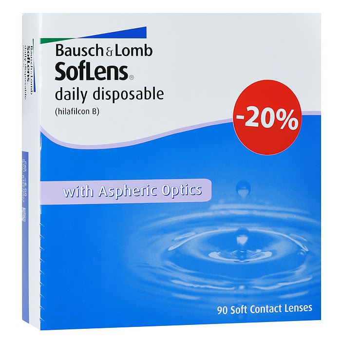 Bausch + Lomb контактные линзы Soflens Daily Disposable (90шт / 8.6 / -6.00)