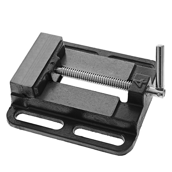 Тиски станочные мини Fit, 100 мм59811 Тиски станочные мини Fit, 100 мм59811Тиски станочные мини Fit предназначены для сверлильных станков. Используется фиксации обрабатываемоей заготовки. Характеристики: Материал: чугунное литье. Ширина губок: 100 мм. Размер упаковки: 24 см х 18 см х 6 см.