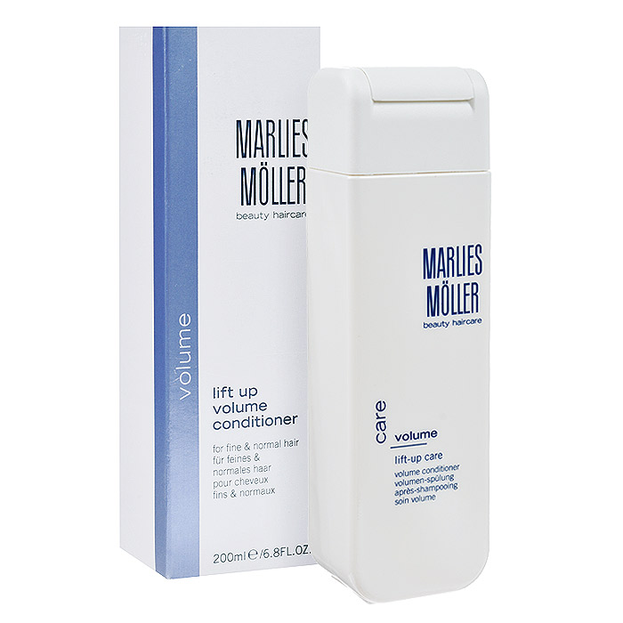 Marlies Moller Кондиционер Volume, для придания объема волосам, 200 мл106600MMs Marlies Moller Кондиционер Volume, для придания объема волосам, 200 мл106600MMsКондиционер с превосходной легкой кремовой текстурой, без силиконов рекомендуется для частого применения. Эффект отталкивания обеспечивает легкий, воздушный объем. В составе инновационные биополимеры, которые поддерживают объем, обеспечивая эффект отталкивания (волосы не склеиваются, отталкиваются друг от друга, словно два магнита). Волосы выглядят более плотными и сильными. Интенсивный уход без утяжеления. Облегчает укладку. Прекрасная защита от вредного воздействия окружающей среды.После использования шампуня нанесите кондиционер по всей длине волос, включая кончики. Расчешите. Затем тщательно смойте.