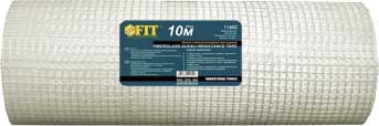 Лента стеклотканевая фасадная FIT, 1 м х 10 м11610 Лента стеклотканевая фасадная FIT, 1 м х 10 м11610Лента стеклотканевая интерьерная FIT применяется для :армирования поверхностей стен и потолков при штукатурных работах и в системах внешнего утепления;восстановления растрескавшихся штукатурки;заделки мест примыкания оконных и дверных коробок к стенам;армирования наливных полов. Характеристики: Материал: стекловолокно. Размеры: 1 м х 10 м. Размер ячейки: 5 мм х 5 мм. Плотность: 110 гр/м2 Размеры упаковки: 100 см х 8 см х 8 см.