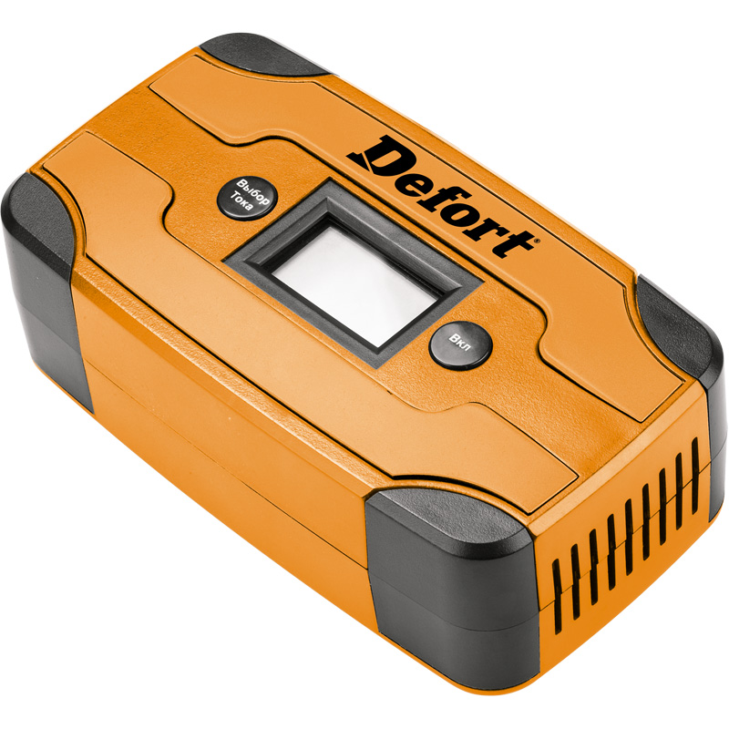 Устройство зарядное Defort DBC-6D98299571 Устройство зарядное Defort DBC-6D98299571Зарядное устройство Defort DBC-6D предназначено для зарядки всех типов свинцово-кислотных аккумуляторных батарей, в том числе так называемых «мокрых», необслуживаемых, клапанных (для источников бесперебойного питания), абсорбирующих стекловолоконных и большинства гелевых АКБ. Зарядное устройство рекомендуется для зарядки АКБ емкостью от 7 до 70 А/ч и напряжением 6/12В. Устройство имеет следующие виды защит: от перегрузки, от обратной полярности, от короткого замыкания.
