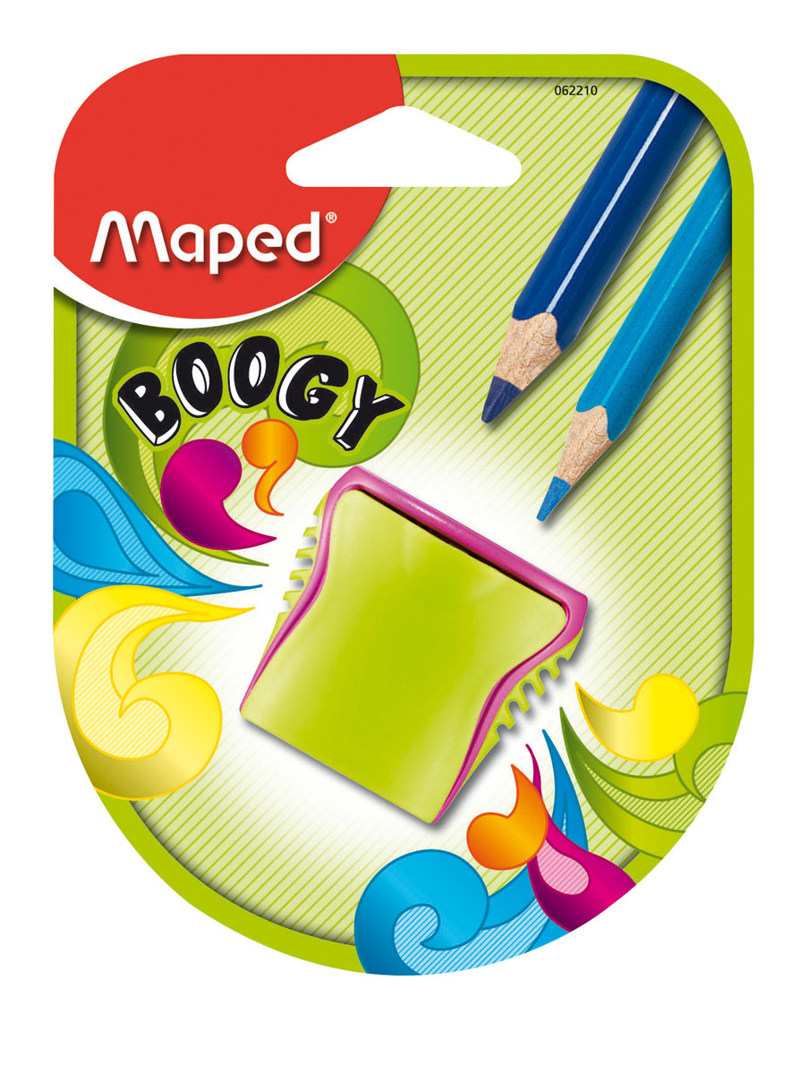 Точилка пластиковая Maped Boogy, 2 отверстия, с контейнером062210 Точилка пластиковая Maped Boogy, 2 отверстия, с контейнером062210Точилка пластиковая Maped Boogy - яркая, оригинальная точилка на два отверстия, с рифленой областью обхвата. Компактная по размеру, изготовлена из неломающихся - ударопрочных материалов. Неотделимый контейнер: потеря исключена. Характеристики:Размер: 3,8 см x 2,5 см x 4 см. Материал: пластик, металл. Изготовитель: Китай.