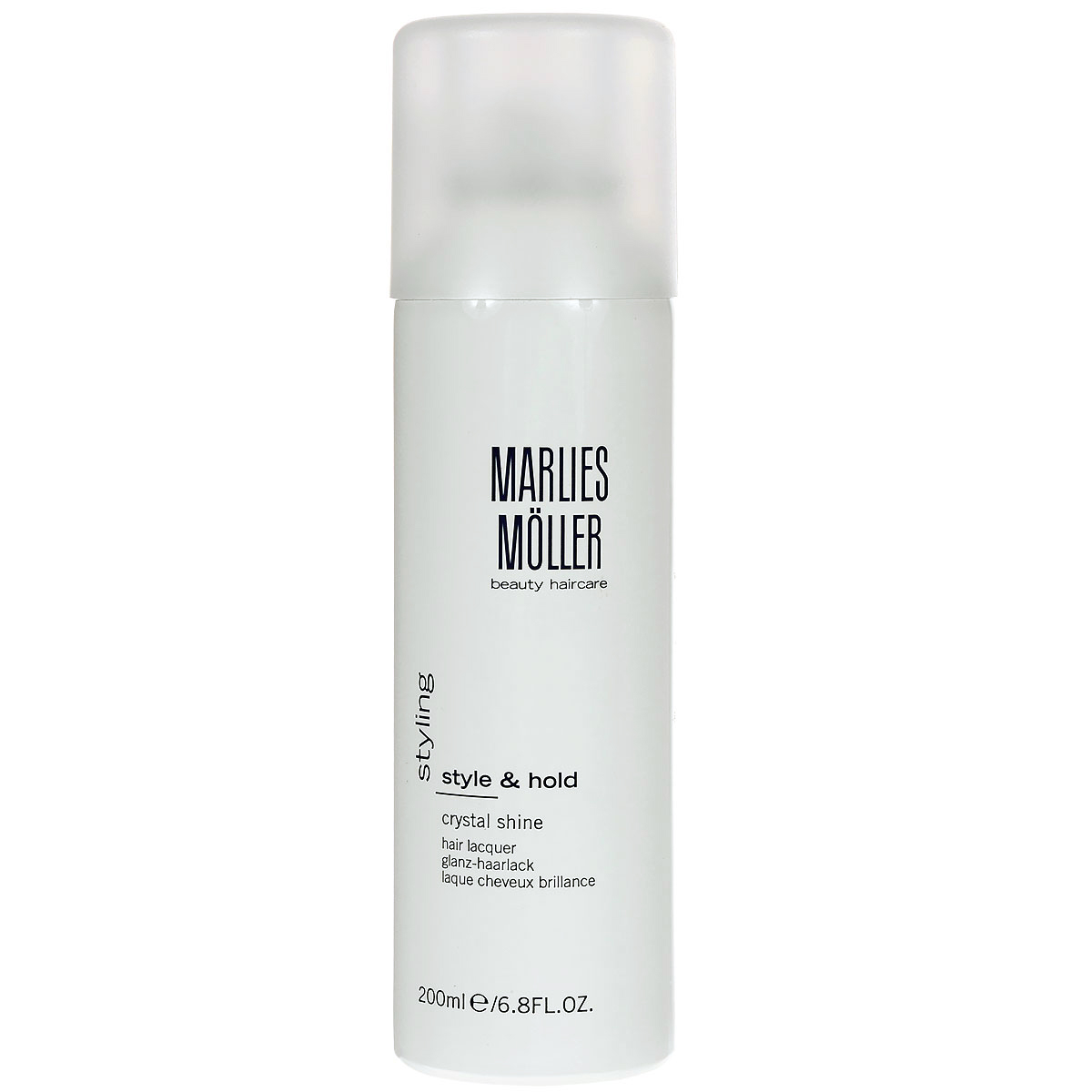 Marlies Moller Лак Styling для волос, кристальный блеск, 200 мл25812MMg Marlies Moller Лак Styling для волос, кристальный блеск, 200 мл25812MMgЗавораживающее и изящное завершение укладки. Сухой лак обеспечивает превосходную фиксацию, благодаря мелкодисперсному аэрозолю быстро сохнет и чётко фиксирует. Ультра сильная фиксация без потери объема. Легко удаляется с волос. Профессиональный стайлинг для сияющего блеска волос. В составе - хрустальная пудра, которая дает искрящийся блеск, отражает свет и придает прическе ультра глянцевое сияние. Лак защищает волосы от влажного воздуха. UV-защита.Завершая укладку, нанесите лак, держа флакон на расстоянии 20-30 см.