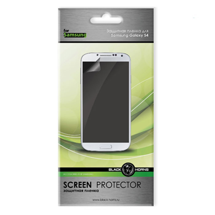 Black Horns защитная пленка для Samsung Galaxy S IV (BH-SAM4007)BH-SAM4007 Black Horns защитная пленка для Samsung Galaxy S IV (BH-SAM4007)BH-SAM4007Защитная пленка Black Horns BH-SAM4007 для экрана Samsung Galaxy S4 изготовлена из антибликового материала высокого качества. Она надежно защитит экран Вашего устройства от пыли, отпечатков пальцев, царапин и потертостей.