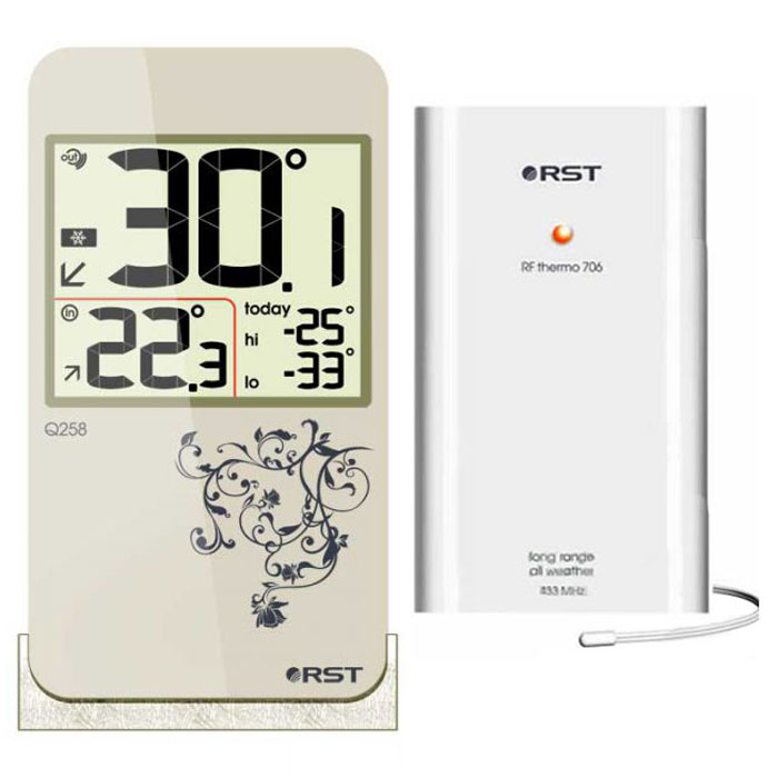 RST02258 цифровой термометр с радиодатчиком в стиле iPhone 4