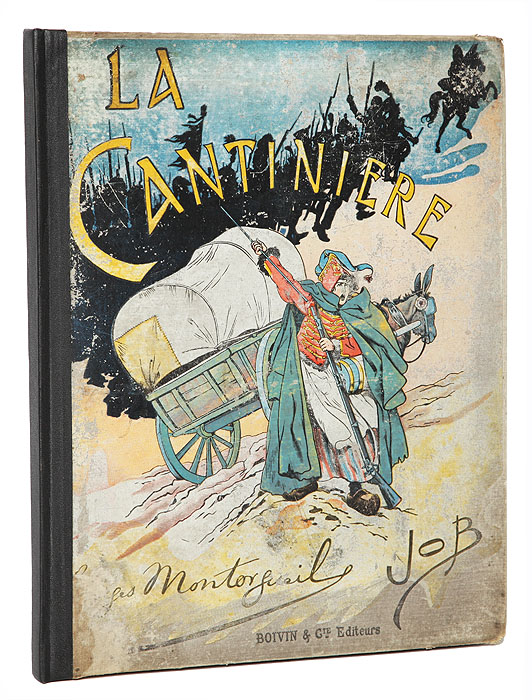 МаркитанткаX106 МаркитанткаX106Париж, 1898. Boivin & Cie.С великолепными цветными иллюстрациями Жака Онфруа де Бревилля.Типографский переплет. Сохранность хорошая.Жорж Монторгейль - один из псевдонимов автора книги (по названию одной из парижских улиц квартала Монмартр - Rue Montorgueil). Настоящее его имя: Октав Лебесг Жорж. Начинал свою карьеру как журналист. Работал в Лионе, затем в Париже. Пользовался также псевдонимами: Жан Вальжан, Жерминаль, Карибер и др. Печатался в журналах Битва, Лозунг, Эхо Парижа, Молния. Монторгейль написал две лирические драмы, а также трудился над созданием иллюстрированных альбомов по истории Франции.Художник, иллюстрировавший издание - Джоб. Это мастер широко известный во Франции. Настоящее его имя: Жак Онфруа де Бревилль. Первые буквы его имени и фамилии составляют его псевдоним. Джоб приобрёл известность как художник-карикатурист. Он известен своими работами Иллюстрированный Жиль Блаз, Иллюстрированный Фигаро, Парижская жизнь. Джоб оформлял книги, предназначенные, по большей части, для радости и веселья детей. Он также сделал замечательные иллюстрации для художественных произведений, связанных с военной, имперской тематикой, оформлял афиши и создавал театральные костюмы.МАРКИТАНТКА- книга о годах Великой французской революции и Наполеоновских войнах. Повесть рассказывает о нелегкой судьбе одной французской девушки с 1789 до 1815 года. Издание не подлежит вывозу за пределы Российской Федерации.