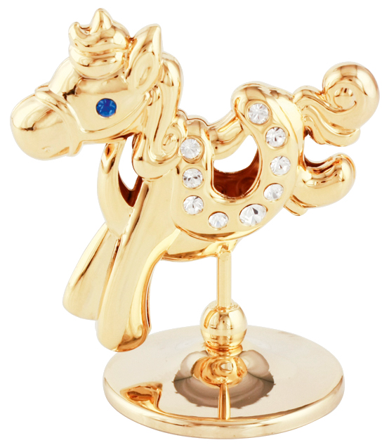 Фигурка декоративная Crystocraft Лошадка, с кристаллами SwarovskiU0401-001-GC1 Фигурка декоративная Crystocraft Лошадка, с кристаллами SwarovskiU0401-001-GC1Декоративная фигурка Crystocraft Лошадка выполнена из высококачественной стали с использованием кристаллов Swarovski. Оригинальная композиция золотистого цвета выполнена в виде лошадки на круглой подставке. Декоративная фигурка Crystocraft Лошадка подчеркнет ваше безупречное чувство красоты и стиля, а также станет приятным подарком вашим друзьям и близким. Характеристики:Материал: сталь, кристаллы Swarovski. Размер декоративной композиции (Д х В х Ш): 4,5 см х 5 см х 3 см. Изготовитель: Китай. Артикул: U0401-001-GC1.