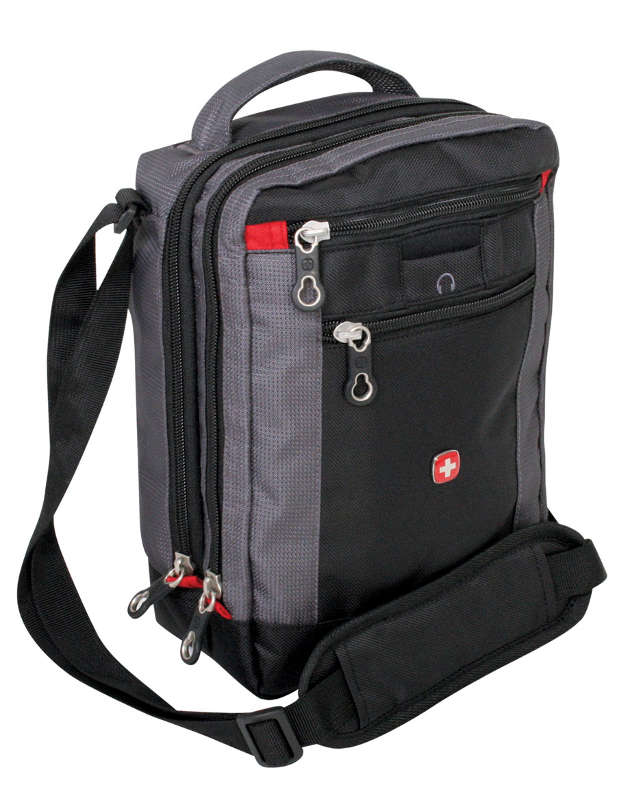Сумка дорожная Wenger Vertical Boarding Bag, цвет: черный, серый