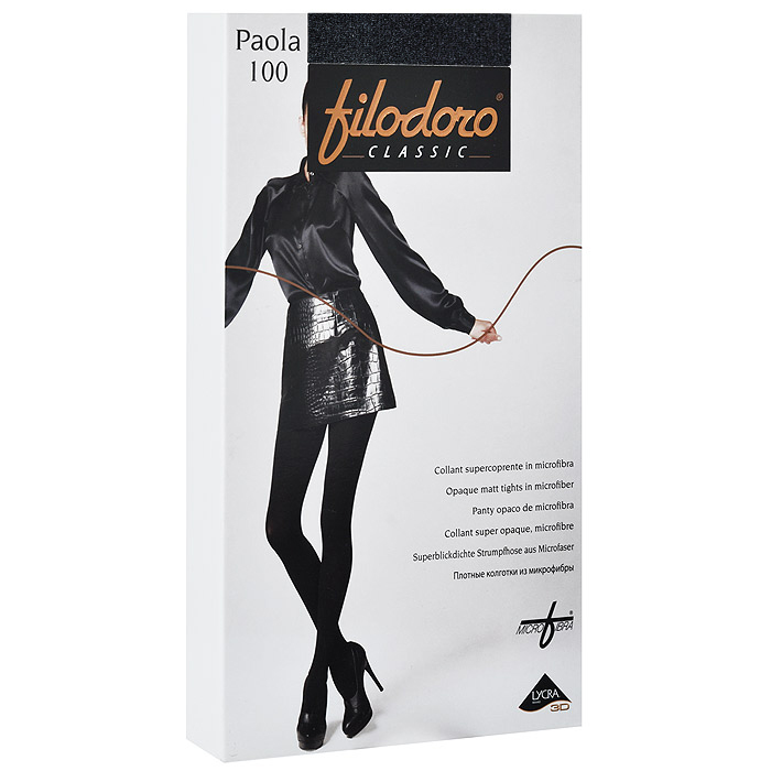 Колготки женские Filodoro Paola 100, цвет: черный. SSP-002374. Размер 4