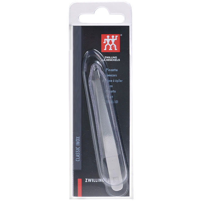 Zwilling Пинцет для бровей Inox, наклонный. 78130-10178130-101 Zwilling Пинцет для бровей Inox, наклонный. 78130-10178130-101Пинцет Zwilling Inox, с наклонным окончанием и четкими гранями, изготовлен из высококачественной стали и предназначен для удаления маленьких волосков, заноз.Благодаря эргономичному дизайну пинцет удобно и естественно располагается в руке. Пинцет надолго остается острым и упругим, обеспечивая наилучший уход. Уход: Инструмент предохранять от падения на пол. Использовать только по назначению! Хранить в недоступном для детей месте. Характеристики: Материал: нержавеющая сталь. Длина пинцета: 9 см. Размер упаковки (ДШВ): 14,5 см х 4,5 см х 1,2 см. Производитель: Германия. Артикул:78130-101. Товар сертифицирован.