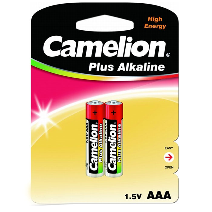 Camelion LR03-BP2 Plus, батарейка,1.5В, 2 шт1651 Camelion LR03-BP2 Plus, батарейка,1.5В, 2 шт1651Щелочные алкалиновые батарейки Camelion LR03-BP2 Plus отличаются долгим сроком работы, подходят для -аудио -видео техники, а также другой электроники и бытовых приборов. Сделаны из качественных материалов.