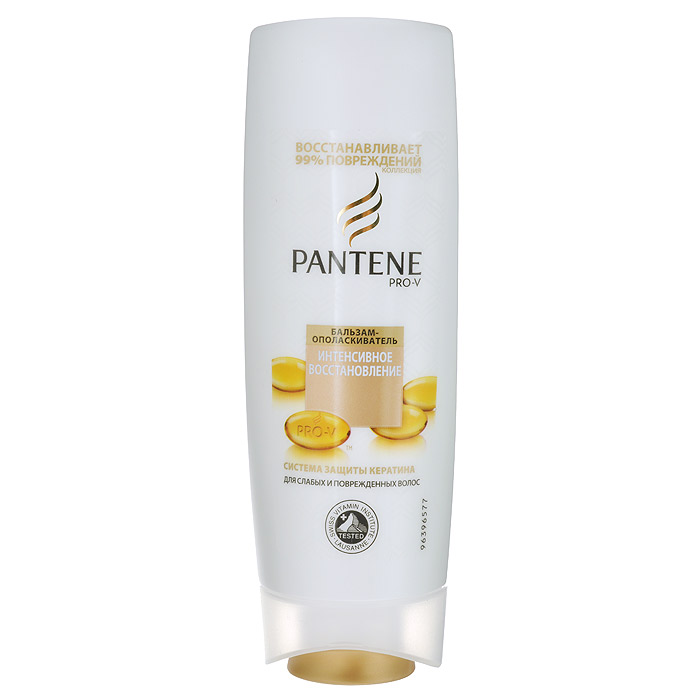 Pantene Pro-V Бальзам-ополаскиватель Интенсивное восстановление, 200 мл81601045 Pantene Pro-V Бальзам-ополаскиватель Интенсивное восстановление, 200 мл81601045Благодаря обогащенной восстанавливающей формуле с особыми веществами, питающими волосы на микроуровне, бальзам-ополаскиватель Pantene Pro-V Интенсивное восстановление помогает удерживать влагу глубоко внутри, придавая волосам здоровый внешний вид и блеск. Бальзам-ополаскиватель Pantene Pro-V Интенсивное восстановление борется с признаками повреждения и питает поврежденные и сухие волосы, делая их гладкими, сияющими и здоровыми. Для наилучших результатов используйте с шампунем и средствами для ухода за волосами Pantene Pro-V Интенсивное восстановление.