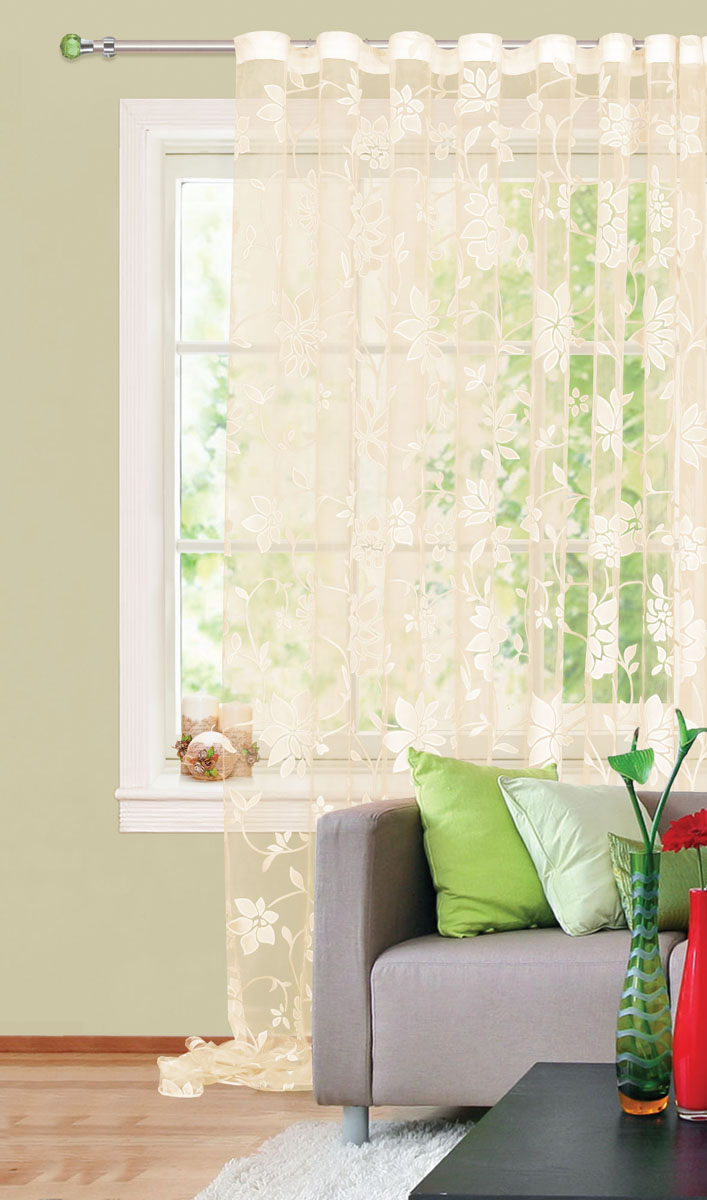 Штора готовая для гостиной Garden, на ленте, цвет: золотистый, размер 300* 280см. С 4172 - W260 V25С 4172 - W260 V25 Штора готовая для гостиной Garden, на ленте, цвет: золотистый, размер 300* 280см. С 4172 - W260 V25С 4172 - W260 V25Штора тюлевая для гостиной Garden выполнена из тонкой полупрозрачной органзы (полиэстера) и богато украшена цветочным узором. Легкая текстура материала и нежная цветовая гамма привлекут к себе внимание и органично впишутся в интерьер помещения.Изделие оснащено шторной лентой для красивой сборки.Штора Garden великолепно украсит любое окно.