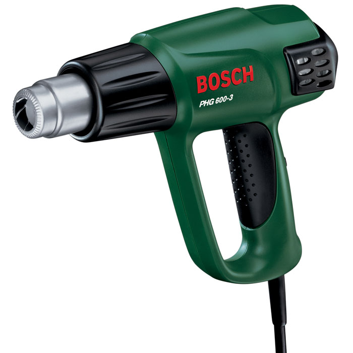 Строительный фен Bosch PHG 600-3 (060329B008)060329B008 Строительный фен Bosch PHG 600-3 (060329B008)060329B008Технический фен Bosch PHG 600-3 со ступенью холодного воздуха. Универсальный инструмент мощностью 1800 Вт предназначен для удаления лакокрасочных покрытий, пайки и фиксации с использованием различных материалов. Фен имеет функцию подачи холодного воздуха (50°С) для быстрого охлаждения и работ при низких температурах. 3-ступенчатая регулировка температуры и расхода воздуха позволяет подобрать оптимальный режим работы для различных материалов. Функция Thermostopp обеспечивает автоматическое отключение нагревательного элемента при перегрузке.Съемная термозащита для работы на узких участкахЗакрытая рукоятка с мягкой накладкой для удобной и безопасной работы