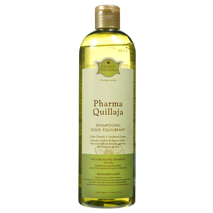 Greenpharma PharmaQuillajaШампунь для мягкости волос, для ежедневного использования, для жирной кожи головы, 500 мл7436 Greenpharma PharmaQuillajaШампунь для мягкости волос, для ежедневного использования, для жирной кожи головы, 500 мл7436Шампунь Greenpharma для мягкости волос предназначен для ежедневного использования для жирной кожи головы. Шампунь регулирует выделение себума, не вызывая ответную гиперсеборею, благодаря содержанию экстракта квиллайи( мыльного дерева).Квиллайяявляется одним из редких натуральных моющих веществ, благодаря большому количеству содержащихся в ней сапонинов, обладающих впитывающими свойствами. Шампунь особенно рекомендуется для частого мытья волос, которым он возвращает легкость и мягкость. Характеристики:Объем: 500 мл. Артикул: 7436. Производитель: Россия. Товар сертифицирован.
