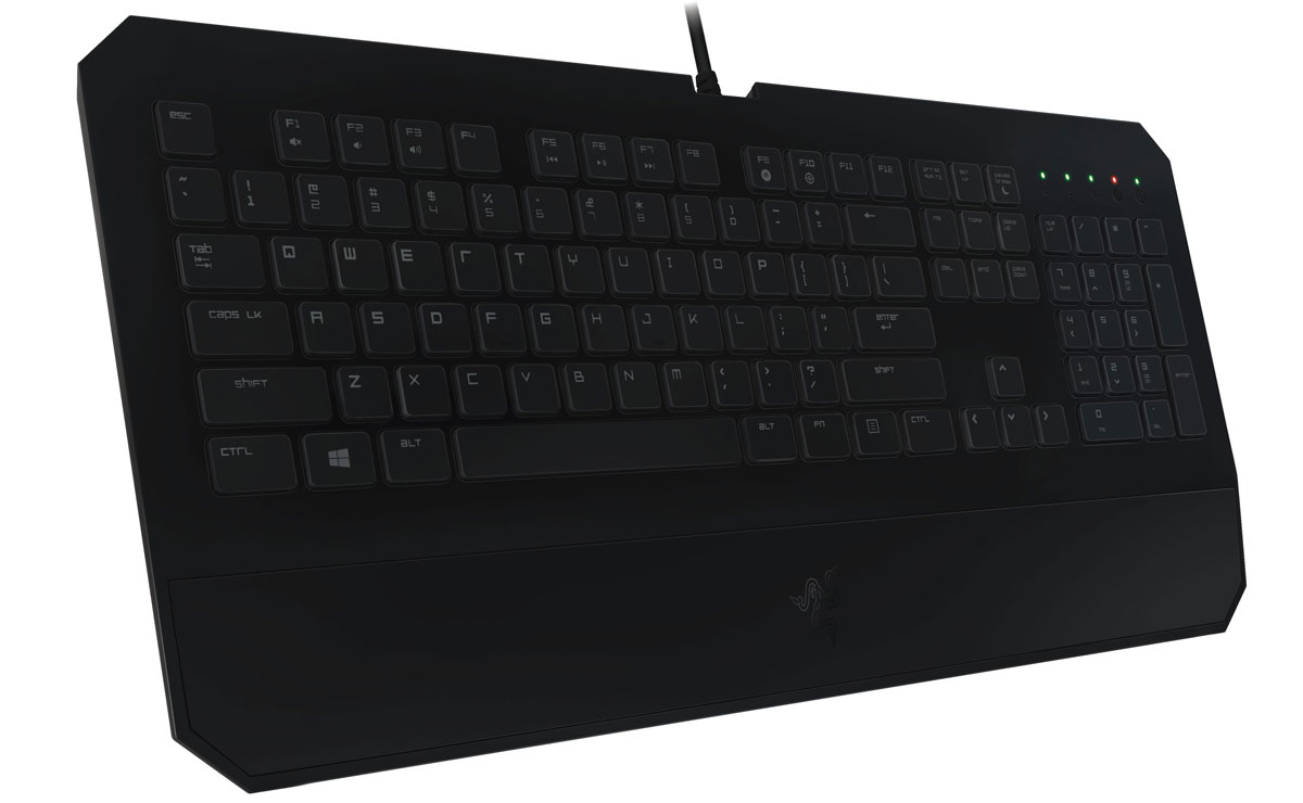 Razer DeathStalker Essential 2014 клавиатураRZ03-01060200-R3R1 Razer DeathStalker Essential 2014 клавиатураRZ03-01060200-R3R1Razer DeathStalker Essential — игровая клавиатура базового класса с низкопрофильными клавишами и мощной поддержкой системы подавления фантомных нажатий. Вкупе с конфигуратором Razer Synapse 2.0 эта клавиатура даст вам все необходимое для безоговорочной победы над соперником. В отличие от традиционных клавиатур, способных распознать не более 3 клавиш при одновременном нажатии, Razer DeathStalker Essential оснащена системой подавления фантомных нажатий, что позволяет ей распознавать до десяти клавиш одновременно. Отсутствие задержки между нажатием клавиши и регистрацией действия — залог успеха в реализации планов по разгрому противника. Razer DeathStalker Essential даст вам базовый набор характеристик, необходимых каждому геймеру. Низкопрофильная архитектура позволяет выдавать команды и макросы с невероятной скоростью. Если у вас Razer DeathStalker Essential, смерть не заставит себя ждать — для тех, кто встанет на вашем пути. Новое революционное ПО Razer Synapse 2.0 — это мозг вашей Razer DeathStalker Essential. Хватит клеить подсказки на клавиатуру. Razer Synapse 2.0 подключается к серверу, на котором в облаке хранятся все настройки, и воспользоваться ими вы можете в любом месте и в любое время. Вам не придется настраивать клавиатуру с нуля. Все обновления для программного обеспечения и для прошивки загружаются автоматически, что гарантирует оптимизацию работы функций. Razer DeathStalker Essential — полностью программируемая низкопрофильная chiclet-клавиатура (плоские прямоугольные клавиши с мембранным механизмом срабатывания). Длина хода клавиш — всего 2 мм, что позволяет быстро реагировать на ситуации в игре и действия соперников. Рука легко скользит по клавишам, и все движения моментально регистрируются. Обработка одновременного нажатия 10 клавиш в игровом режиме. Вы сможете нажимать клавиши всеми десятью пальцами, причем все движения будут регистрироваться — благодаря системе подавления фантомных нажатий, которой оснащена Razer DeathStalker Essential. Каждая команда принимается и исполняется с идеальной точностью. Возможность быстро и эффективно бить врага — приятное преимущество.Новейшее запатентованное программное обеспечение, мозг Razer DeathStalker Essential - автоматически подключающее клавиатуру к удаленному серверу для скачивания драйвера и обновлений прошивки, а также автоматически сохраняющее индивидуальные игровые настройки. Больше не нужно возиться с настройками клавиатуры на турнирах, в клубе или у друзей - подключайтесь к Razer Synapse 2.0 из любого места и установите на вашу клавиатуру нужные настройки и макросы. Узнать больше.