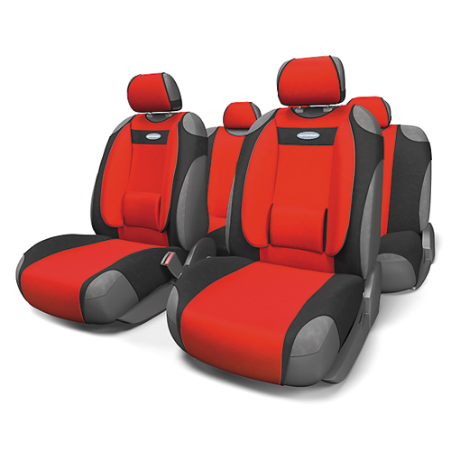 Чехлы-майки Autoprofi Comfort, велюр, цвет: черный, красный, 9 предметов. COM-905T BK/RDCOM-905T BK/RD Чехлы-майки Autoprofi Comfort, велюр, цвет: черный, красный, 9 предметов. COM-905T BK/RDCOM-905T BK/RDЧехлы-майки Autoprofi Comfort разработаны с учетом анатомических особенностей человека. Чехлы оснащены объемной боковой поддержкой спины и поясничным упором, которые способствуют наиболее удобной осанке водителя и переднего пассажира и снижают усталость от многочасовых поездок. По форме чехлы напоминают майку. Благодаря этому они быстро и без усилий надеваются на кресла без демонтажа подголовников или подлокотников. Чехлы изготавливаются из велюра. Эластичный материал позволяет использовать майки на любых типах сидений.Комплектация: - 1 сиденье заднего ряда, - 1 спинка заднего ряда, - 2 чехла переднего ряда, - 5 подголовников, - набор фиксирующих крючков.Особенности: Использование с любыми типами сиденийБоковая поддержка спиныТолщина поролона - 5 мм