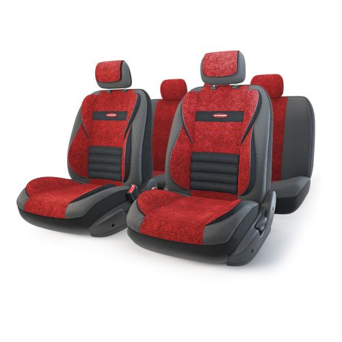 Набор ортопедических авточехлов Autoprofi Multi Comfort, экокожа, цвет: черный, красный, 11 предметов. Размер MMLT-1105GV BK/RD (M) Набор ортопедических авточехлов Autoprofi Multi Comfort, экокожа, цвет: черный, красный, 11 предметов. Размер MMLT-1105GV BK/RD (M)Анатомические чехлы Multi Comfort отличаются объемными вставками, расположенными не только на уровне плеч и поясницы, но и в области бедер. Благодаря своей особой форме, вставки эффективно поддерживают тело водителя и пассажира в движении, снижая усталость от дороги. В чехлы переднего ряда также вшит рельефный поясничный упор. Его выпуклая форма способствует уменьшению нагрузки на межпозвоночные диски и делает более комфортными дальние поездки. Кроме этого, чехлы на подголовники оснащены мягким выступом, который поддерживает голову и снижает давление на затылочную часть.Чехлы изготавливаются из экокожи и текстурированного велюра различных цветов, которые обладают привлекательным внешним видом и не требуют больших усилий при уходе.Основные особенности авточехлов Multi Comfort:- поддержка плечевого пояса; - боковая поддержка спины; - боковая поддержка ног; - ортопедический поясничный упор; - мягкая вставка на подголовнике; - крепление передних спинок липучками; - предустановленные крючки на широких резинках; - 3 молнии в спинке заднего ряда; - 3 молнии в сиденье заднего ряда; - использование с боковыми airbag; - толщина поролона: 5 мм; - карманы в спинках передних сидений. Комплектация: - 1 сиденье заднего ряда; - 1 спинка заднего ряда; - 2 сиденья переднего ряда; - 2 спинки переднего ряда; - 5 подголовников; - набор фиксирующих крючков.