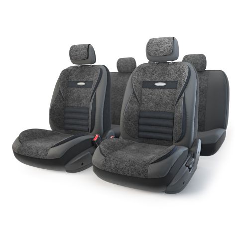 Набор ортопедических авточехлов Autoprofi Multi Comfort, экокожа, цвет: черный, 11 предметов. Размер MMLT-1105GV BK/BK (M) Набор ортопедических авточехлов Autoprofi Multi Comfort, экокожа, цвет: черный, 11 предметов. Размер MMLT-1105GV BK/BK (M)Анатомические чехлы Multi Comfort отличаются объемными вставками, расположенными не только на уровне плеч и поясницы, но и в области бедер. Благодаря своей особой форме, вставки эффективно поддерживают тело водителя и пассажира в движении, снижая усталость от дороги. В чехлы переднего ряда также вшит рельефный поясничный упор. Его выпуклая форма способствует уменьшению нагрузки на межпозвоночные диски и делает более комфортными дальние поездки. Кроме этого, чехлы на подголовники оснащены мягким выступом, который поддерживает голову и снижает давление на затылочную часть.Чехлы изготавливаются из экокожи и текстурированного велюра различных цветов, которые обладают привлекательным внешним видом и не требуют больших усилий при уходе.Основные особенности авточехлов Multi Comfort:- поддержка плечевого пояса; - боковая поддержка спины; - боковая поддержка ног; - ортопедический поясничный упор; - мягкая вставка на подголовнике; - крепление передних спинок липучками; - предустановленные крючки на широких резинках; - 3 молнии в спинке заднего ряда; - 3 молнии в сиденье заднего ряда; - использование с боковыми airbag; - толщина поролона: 5 мм; - карманы в спинках передних сидений. Комплектация: - 1 сиденье заднего ряда; - 1 спинка заднего ряда; - 2 сиденья переднего ряда; - 2 спинки переднего ряда; - 5 подголовников; - набор фиксирующих крючков.