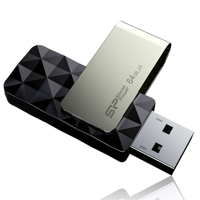 Silicon Power Blaze B30 64GB, Black USB-флэш накопитель