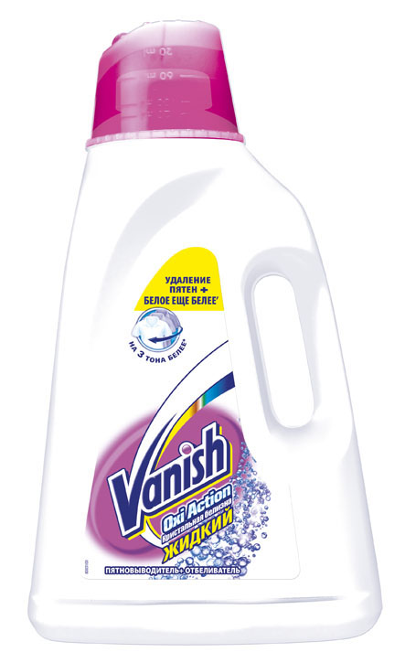 VANISH Oxi Action Кристальная белизна Пятновыводитель + Отбеливатель для тканей (жидкий), 2 л