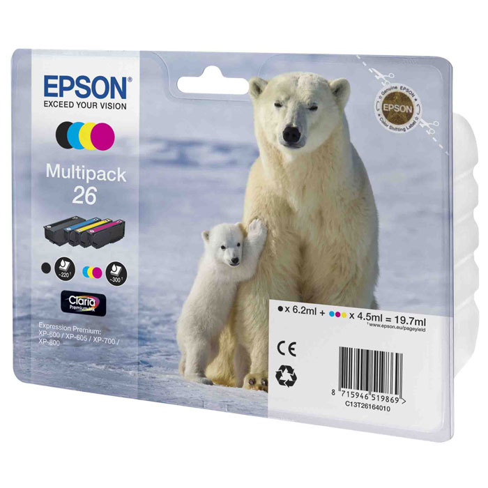 Epson 26 Multipack (C13T26164010) комплект картриджей для XP-600/XP-700/XP-800