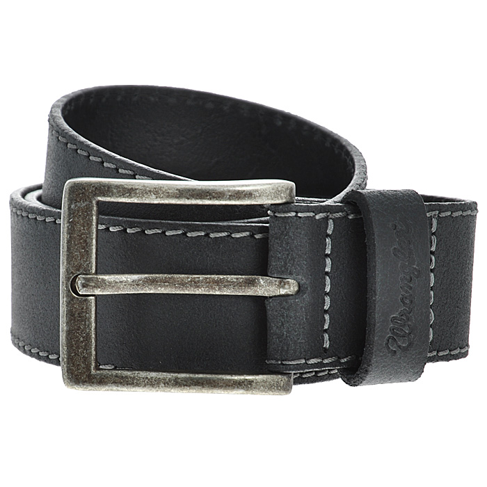 Ремень мужской Wrangler Basic Stitched Belt, цвет: черный. W0081US01 105 00. Размер 105