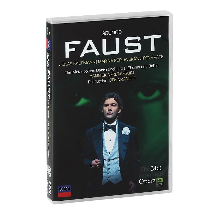 Jonas Kaufmann. Gounod: Faust (2 DVD) jonas kaufmann bizet carmen puccini tosca gounod faust massenet werther 6 dvd