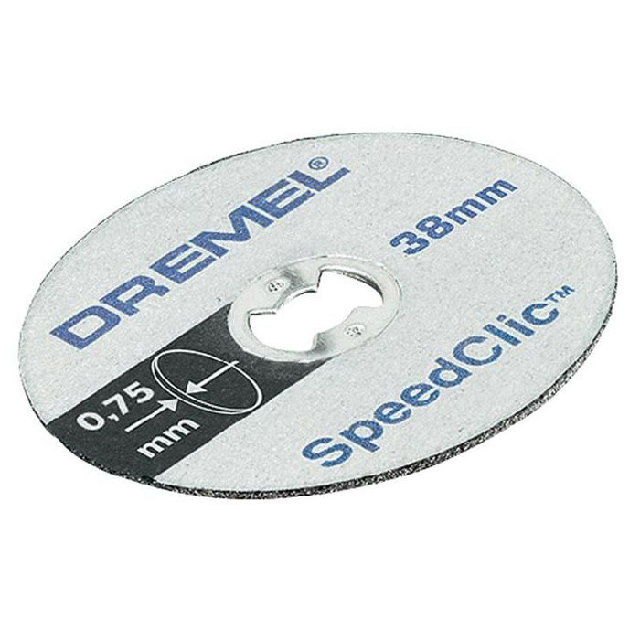 Круги отрезные Dremel SC409, 5 шт. 2615S409JB2615S409JB Круги отрезные Dremel SC409, 5 шт. 2615S409JB2615S409JBТонкие отрезные круги Dremel SC409. Толщина армированных стекловолокном отрезных кругов всего лишь 0,75 мм. Они идеально подходят для точной резки любых металлов. Диаметр хвостовика: 3,2 мм. Рабочий диаметр: 38 мм. Максимальная скорость вращения: 35 000 об/мин.