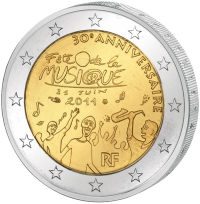Монета номиналом 2 евро 