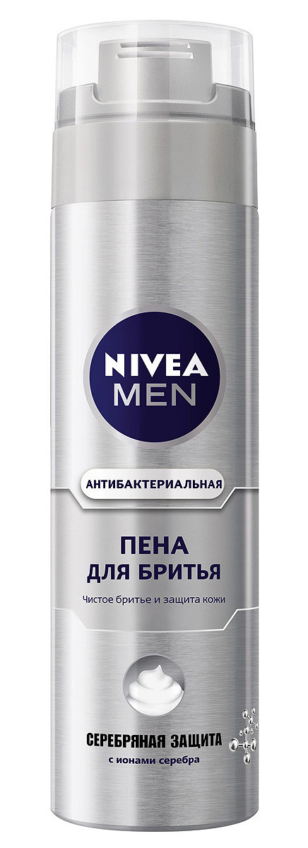 NIVEA Пена для бритья Серебряная защита 200 мл10045115 NIVEA Пена для бритья Серебряная защита 200 мл10045115•Ионы серебра, экстракт ромашки и провитамин В5, входящие в состав эффективной формулы, защищают от воздействия бактерий уже во время бритья.Как это работает •Чистое и комфортное бритье •Защищает кожу от микропорезов Характеристики:Объем: 200 мл. Производитель: Германия. Артикул: 81371. Товар сертифицирован.
