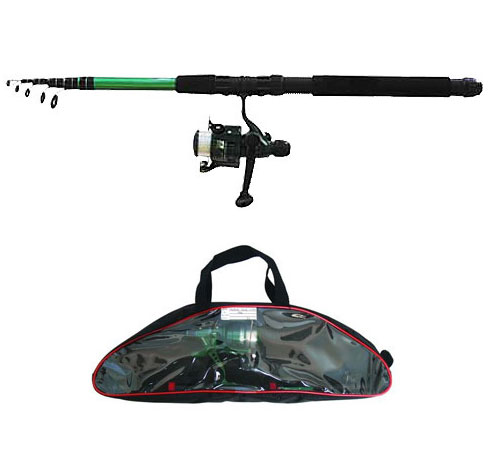 Спиннинг телескопический Salmo Taifun Tele Pack, 2,1 м, 10-30 г2108-210SET Спиннинг телескопический Salmo Taifun Tele Pack, 2,1 м, 10-30 г2108-210SETУниверсальный спиннинг-комплект для начинающего спиннингиста, состоящий из телескопического спиннингового удилища Taifun Tele Set и катушки Taifun. Компактный комплект подходит для ловли щуки-травянки, окуня и другой хищной рыбы среднего размера. На шпулю катушки намотана монофильная леска. Комплект упакован в удобную пластиковую сумку с замком-молнией.Особенности: Материал бланка удилища - стекловолокно;Строй бланка средний;Класс спиннинга L, ML;Конструкция телескопическая;Тип удилища - TRAVEL;Усиление стыка колена металлическим кольцом;Кольца пропускные:- паянные к опорному кольцу,- со вставками керамическими.Рукоятка: неопреновая;Катушкодержатель винтового типа;Катушка безынерционная TAIFUN с леской.