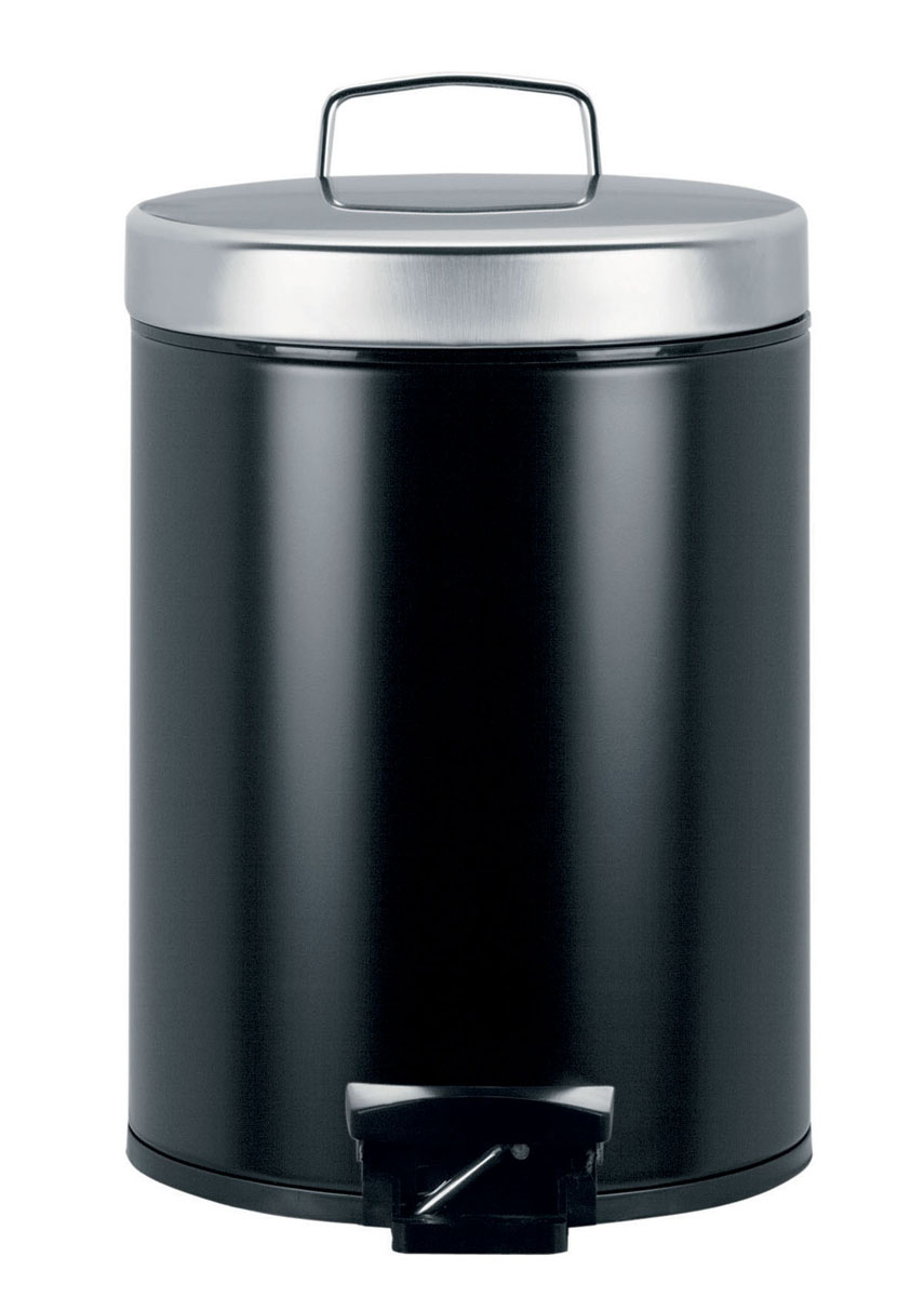 Бак мусорный Brabantia, с педалью, цвет: черный, 5 л. 333361333361 Бак мусорный Brabantia, с педалью, цвет: черный, 5 л. 333361333361Идеальное решение для ванной комнаты и туалета! Предотвращает распространение запахов - прочная не пропускающая запахи металлическая крышка. Плавное и бесшумное открывание/закрывание крышки. Надежный педальный механизм, высококачественные коррозионно-стойкие материалы. Удобная очистка – прочное съемное внутреннее ведро из пластика. Бак удобно перемещать – прочная ручка для переноски. Отличная устойчивость даже на мокром и скользком полу – противоскользящее основание. Предохранение пола от повреждений – пластиковый защитный обод. Всегда опрятный вид – идеально подходящие по размеру мешки для мусора со стягивающей лентой (размер B). 10-летняя гарантия Brabantia.