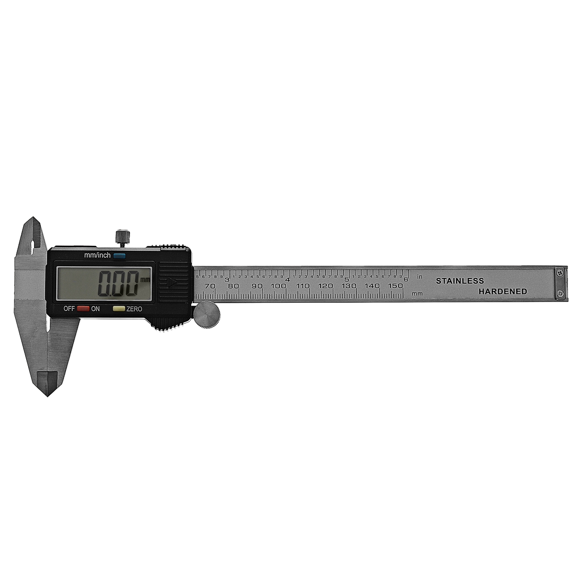 Штангенциркуль электронный Fit Digital Caliper, 15 см19856 Штангенциркуль электронный Fit Digital Caliper, 15 см19856Штангенциркуль электронный Fit предназначен для измерений наружных и внутренних линейных размеров, а так же для измерения глубин. Применяется в машиностроении, приборостроении и других отраслях промышленности. Характеристики: Материал: нержавеющая сталь, пластик. Общий размер штангенциркуля: 23,5 см x 7,7 см x 1,2 см. Диапазон измерения: 0-150 мм. Дискретность: 0,01 мм/ 0.0005. Точность: 0.01 мм. Воспроизводимость повторных измерений: 0.01 мм/ 0.0005. Максимальная скорость измерений: 1,5 м/сек, 60/сек. Диапазон рабочих температур: 5-40°С. Питание: батарейка тип SR 44 (1х1,55В).