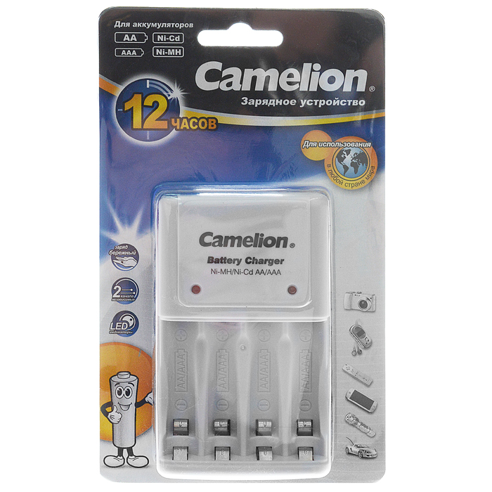 Camelion BC-1010B ЗУ для 2-4AA/AAA, 200мА, 1 шт10357 Camelion BC-1010B ЗУ для 2-4AA/AAA, 200мА, 1 шт10357Быстрое зарядное устройство Camelion BC-1010B для аккумуляторов типа АА и ААА.