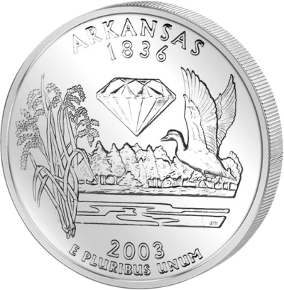 Монета номиналом 25 центов серии 