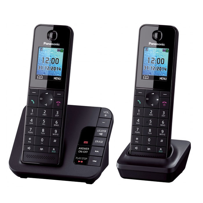 Радиотелефон с автоответчиком Panasonic KX-TGH222 RUB, Black