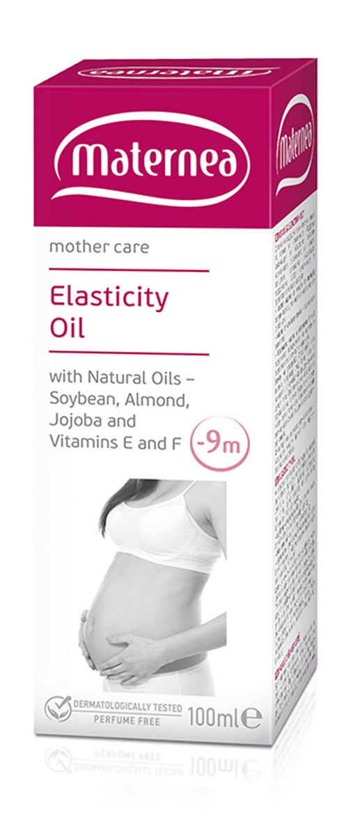 Maternea Масло для упругости кожи Elasticity Oil, 100 мл300033 Maternea Масло для упругости кожи Elasticity Oil, 100 мл300033Масло для упругости кожи Maternea Elasticity Oil специально создано для нуждающейся в заботе кожи в период беременности, когда все тело подвержено большим испытаниям, не только по причине экстремального растяжения и сокращения, но и из-за увеличившегося уровня гормонов, что в свою очередь влияет на нормальные процессы регенерации. Из-за своего комплексного действия, масло является обязательной частью заботы о чувствительной коже в этот период, отлично питает, увлажняет ее, смягчая и успокаивая.Масло для упругости Maternea - гипоаллергенно, прошедшее дерматологические испытания, с натуральным масляным ароматом, без добавления отдушек, специально создано для беременных и кормящих матерей, гарантированно безопасно для матери и младенца. Для еще большего эффекта, комбинируйте с остальными продуктами Maternea - кремом от растяжек Maternea и подтягивающим кремом для бюста Maternea.Масло для упругости кожи Maternea - специально подобранная комбинация из высококачественных натуральных ингредиентов - растительных масел и витаминов, которые улучшают и нормализуют состояние кожи, обеспечивая гидратацию, питание и упругость. Соевое масло и масло жожоба - эффективно восстанавливают естественный водный баланс кожи, смягчают и снимают дискомфорт в натянутой сухой и чувствительной коже. Масло из рисовых отрубей - хороший источник Омега 6 жирных кислот и антиоксидантов, стимулирует микроциркуляцию и обмен веществ на поверхности кожи, смягчает и питает. Миндальное масло - отлично подходит для массажа кожи. Оно богато ненасыщенными жирными кислотами, таким образом, восстанавливает мягкость кожи и заглаживает ее. В комбинации с витамином F способствует образованию коллагена, ускоряет процессы регенерации кожи, делает кожу здоровее, повышая ее упругость. Это хорошая превенция от образования растяжек. Витамин E - это антиоксидант, защищающий кожу от вредного влияния свободных радикалов, уменьшающий сухость и зуд, с успокаивающим действием, придает комфортную мягкость и тонус. Способ применения: нежное насыщенное масло для упругости кожи Maternea легким слоем ложится на кожу, мгновенно впитываясь, не оставляет жирных пятен на коже. Используй его ежедневно, например, после душа, втирая его легкими массирующими движениями по всему телу. Регулярные массажи активизируют кровообращение и делают кожу здоровее.