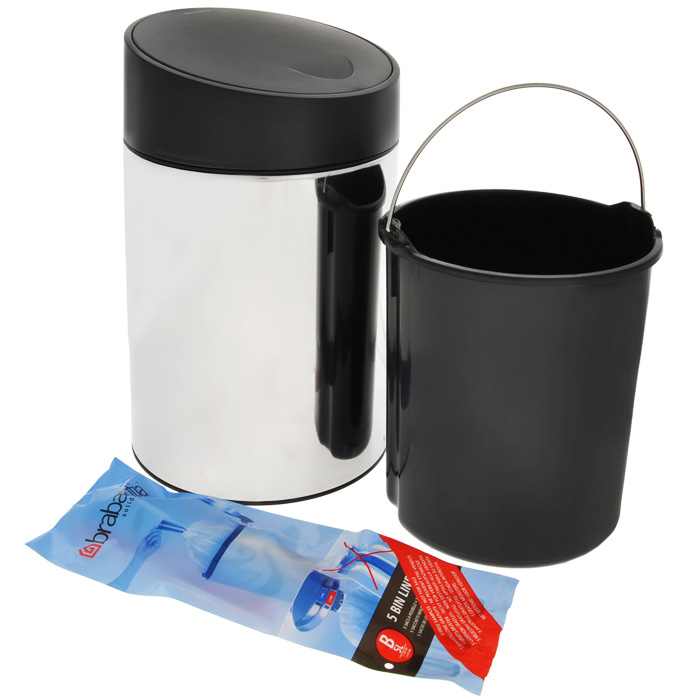 Ведро для мусора Brabantia Slide, 5 л. 397127397127 Ведро для мусора Brabantia Slide, 5 л. 397127397127Легко открывается движением одной руки, закрывается бесшумно и автоматически – уникальная система открывания/закрывания. Без соприкосновения с содержимым бака – крышка плавно поднимается и опускается. Настенное или напольное использование – в комплекте простой в установке опорный кронштейн. Бак снимается с настенного кронштейна для тщательной очистки стены. Удобная очистка – съемное пластиковое ведро. Предохранение пола от повреждений – пластиковый защитный обод. Всегда опрятный вид – идеально подходящие по размеру мешки PerfectFit (размер B).