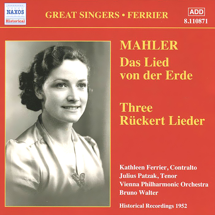 Kathleen Ferrier. Mahler. Das Lied Von Der Erde