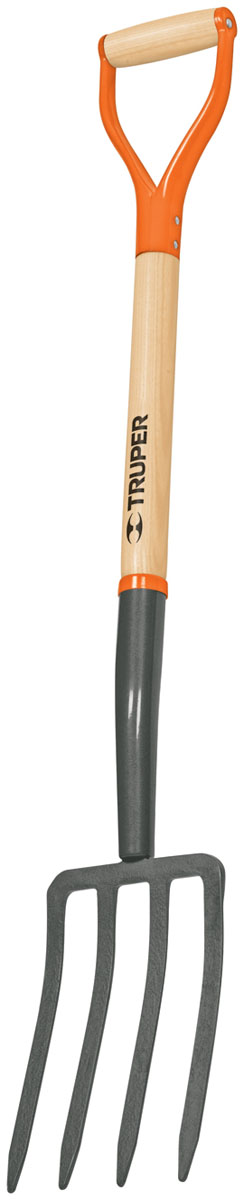 Вилы садовые Truper, деревянная ручка, 4 зуба, 103 см