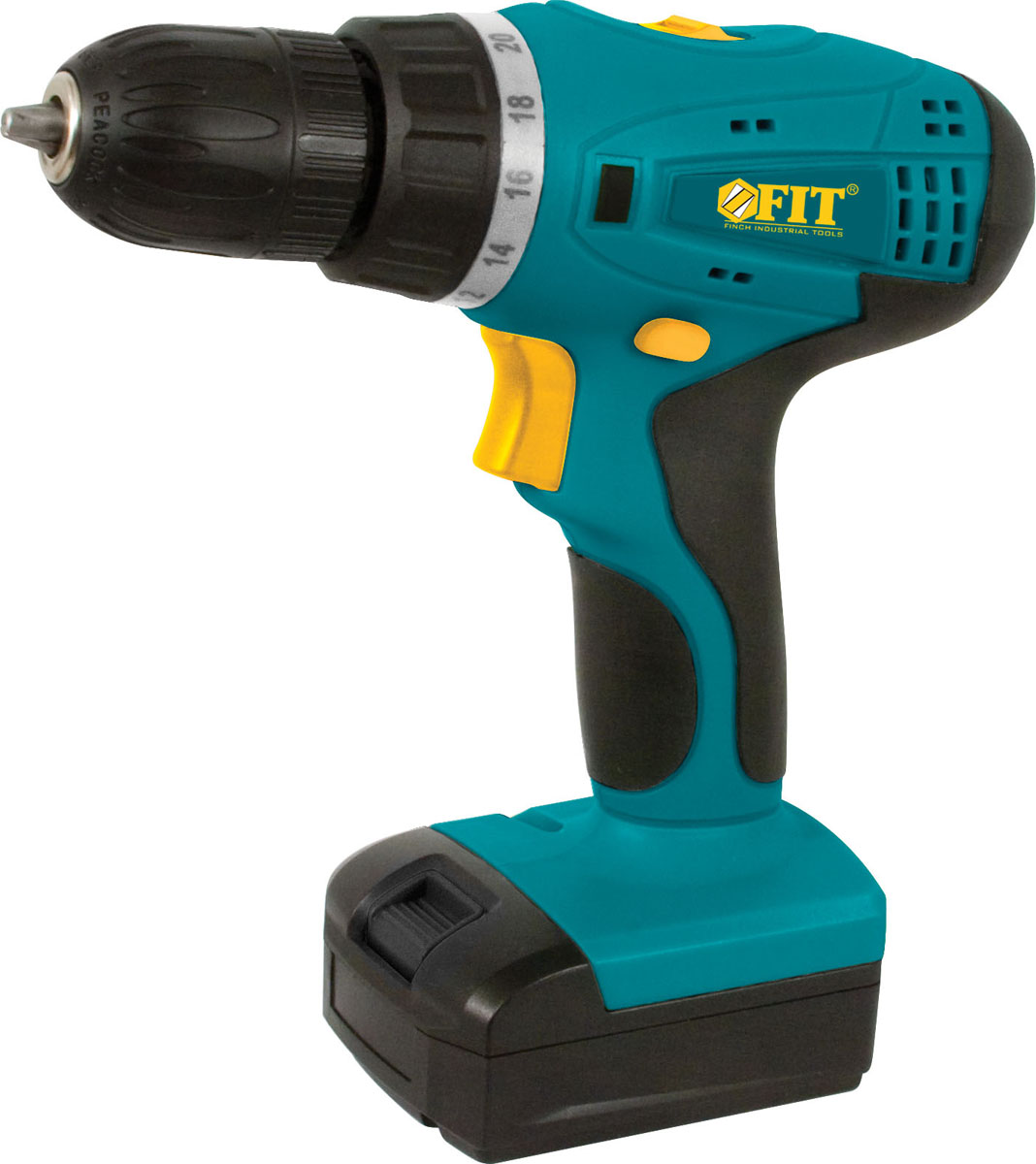 Дрель-шуруповерт аккумуляторная FIT CD-14LC80194 Дрель-шуруповерт аккумуляторная FIT CD-14LC80194Дрель-шуруповерт аккумуляторная предназначена для закручивания шурупов и винтов, а также для сверления отверстий в древесине, металле, пластмассе.Особенности:Li-Ion аккумуляторная батарея;Легкий вес аккумуляторной батареи;Быстрый заряд аккумуляторной батареи;Двухскоростной планетарный редуктор;Дополнительная аккумуляторная батарея;Регулировка крутящего момента;Регулировка частоты вращения;Функция сверления;Электрический тормоз двигателя;Электрический реверс;Резиновые вставки;Быстрозажимной патрон;Эргономичная конструкцияНапряжение аккумуляторной батареи: 14,4 ВЕмкость аккумуляторной батареи: 1,3 АчВремя заряда аккумуляторной батареи: 1 ч