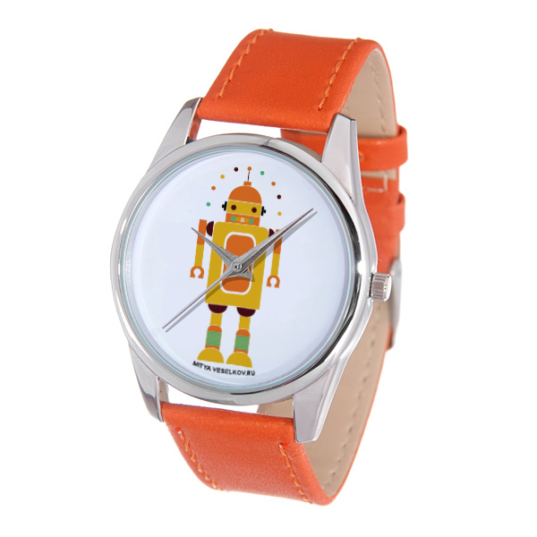 Часы Mitya Veselkov Робот (рыжий). Color-89