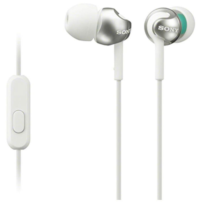 Sony MDR-EX110APW, White гарнитураMDR-EX110APW Sony MDR-EX110APW, White гарнитураMDR-EX110APWГарнитура Sony MDR-EX110AP оснащена неодимовыми мембранами для воспроизведения динамичного звука. Удобные силиконовые ушные вкладыши гарантируют комфортное использование в течение долгого времени. Встроенный микрофон позволяет принимать звонки и управлять воспроизведением музыки.