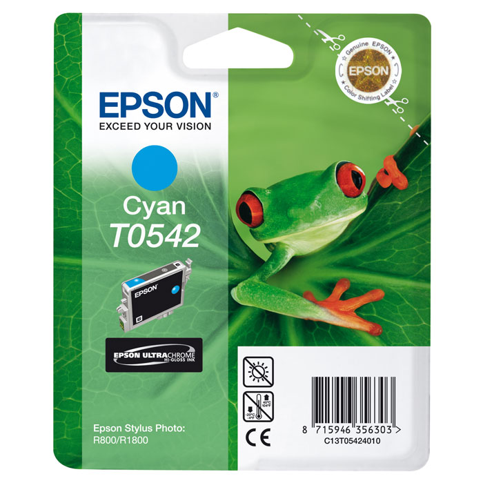 Epson T0542 (C13T05424010), Cyan картридж для Stylus Photo R800/R1800