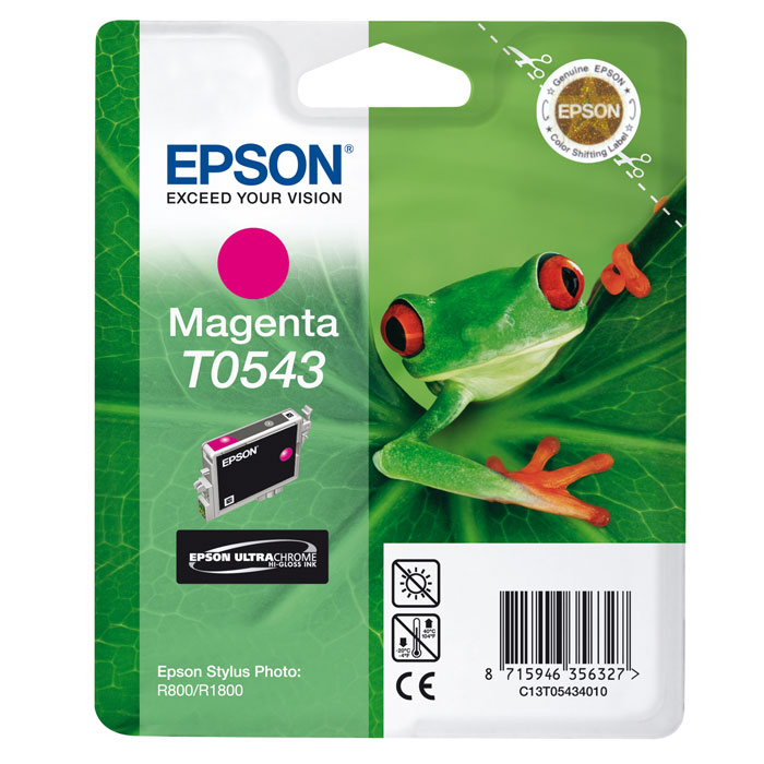 Epson T0543 (C13T05434010), Magenta картридж для Stylus Photo R800/R1800