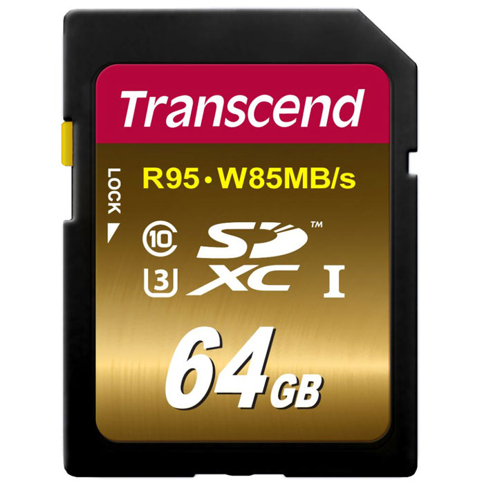Transcend SDXC Class 10 UHS-I U3Х 64GB карта памяти