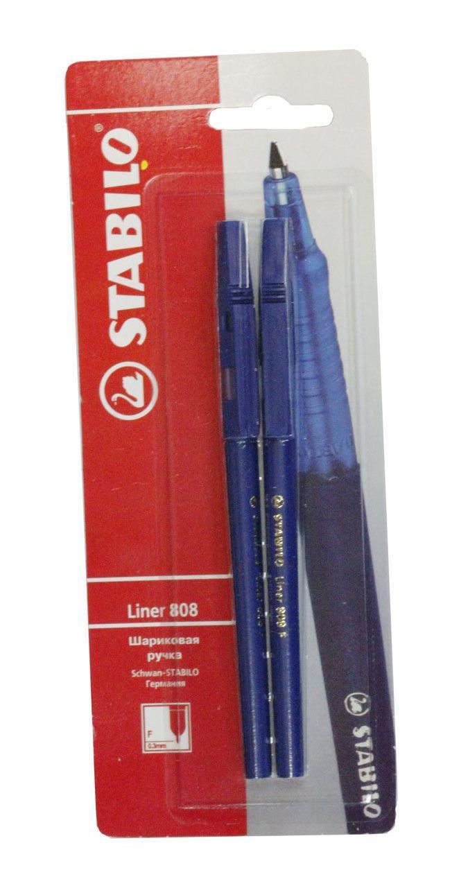 Набор шариковых ручек Stabilo Liner 808, 2 шт808/41-2B Набор шариковых ручек Stabilo Liner 808, 2 шт808/41-2BSTABILO liner 808. Шариковая ручка с заменяемым стержнем. Удобная и практичная ручка, отличающаяся надежностью и длительностью письма. Специальная технология фиксирования пишущего шарика защищает от утечки чернил, обеспечивает тонкую аккуратную линию и мягкое скольжение. Толщина линии F-0,3 мм.